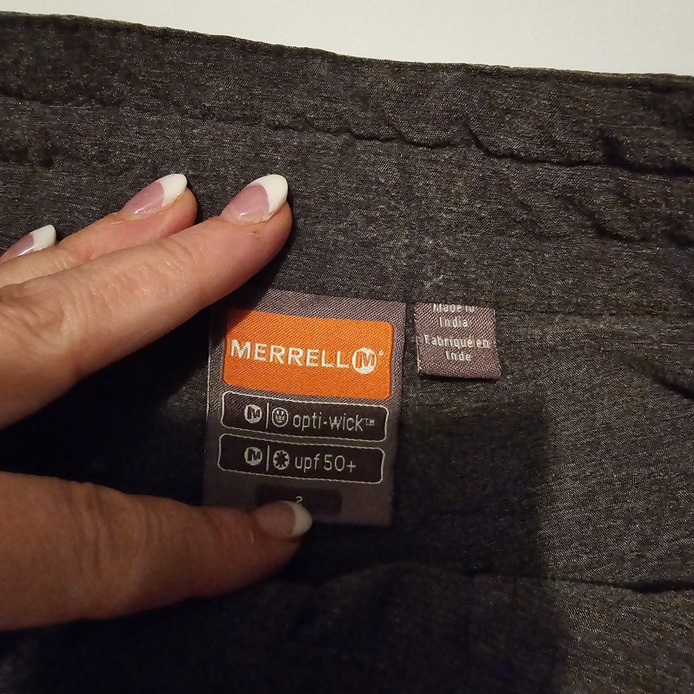 Merrell Cargo Shorts Women's Sz 2 Hiking Outdoor Camping Opti Wick UPF 50 Gray - Picture 7 of 15